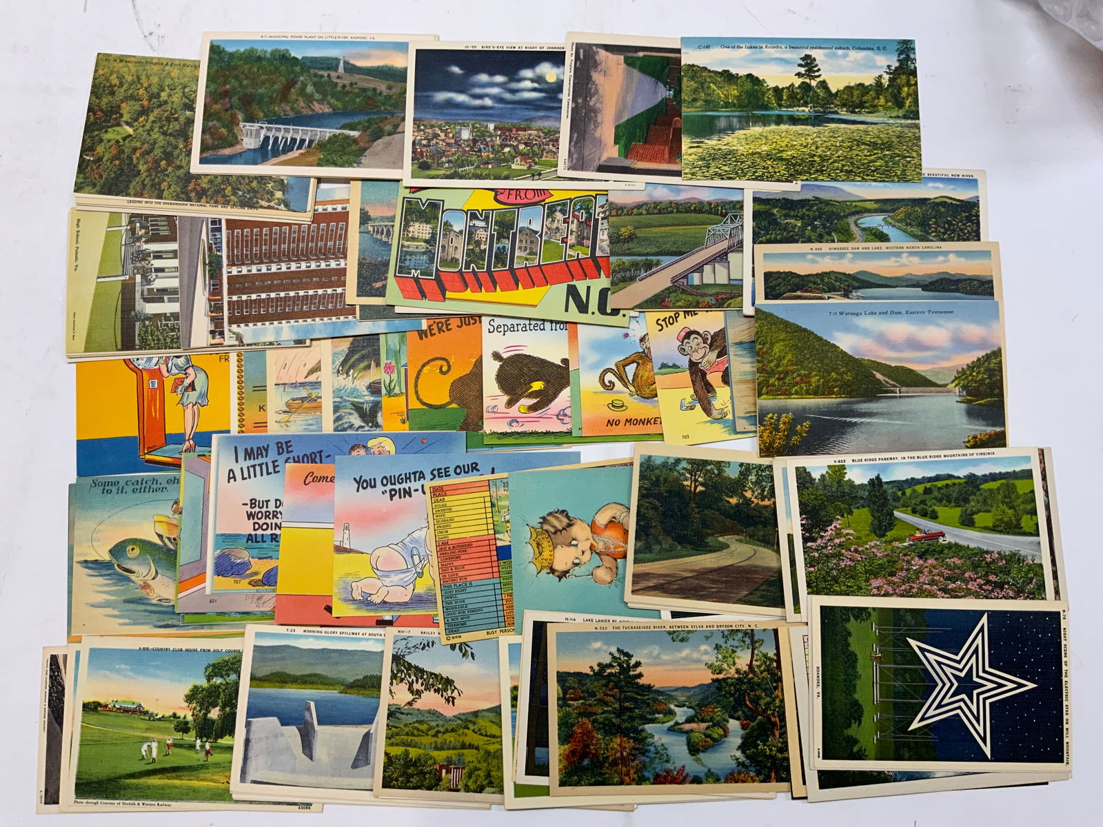 Group Lot 30+ Antique Linen Postcards (1 of 9)