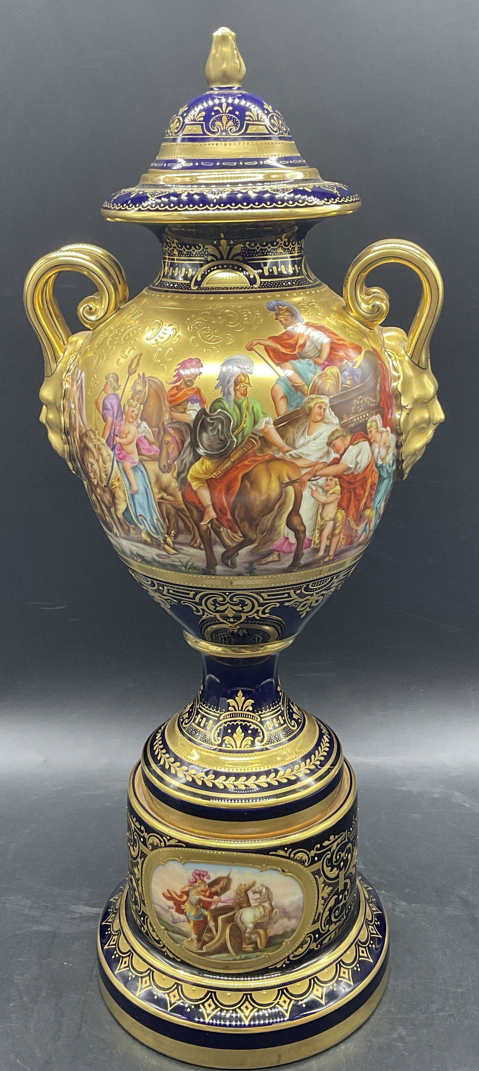 Antq ROYAL VIENNA AUSTRIA Porcelain Urn Vase 18in (1 of 17)