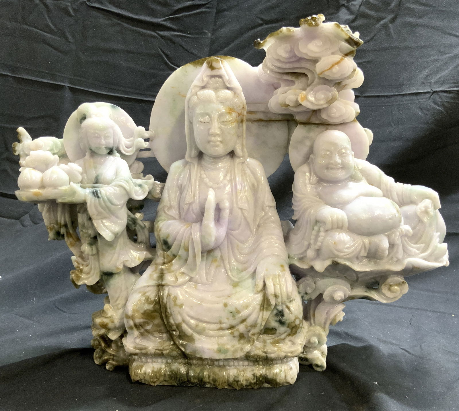 Dushan Green Vntg Asian Buddha Sculpture 12.5in (1 of 11)