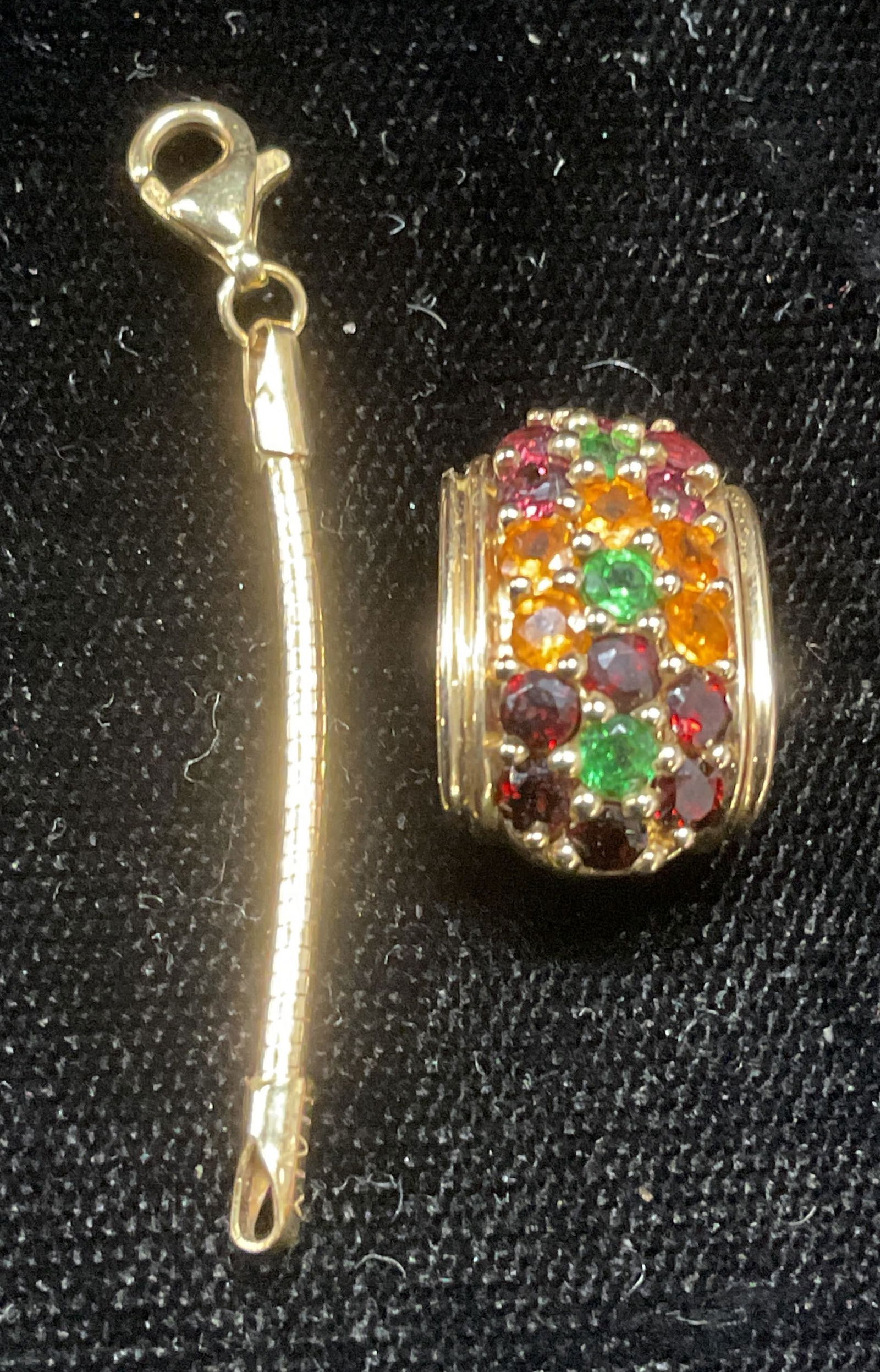 Lot 2 Milor 14k Gold Extender, 14k Stone Pendant (1 of 7)