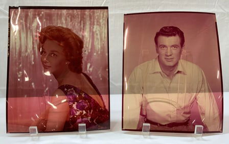 Hollywood Studio Rock Hudson & Deb Kerr Chromes 1950+