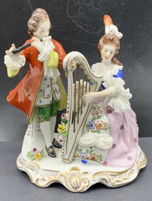SITZENDORF DRESDEN Porc Musical Duo Figural German