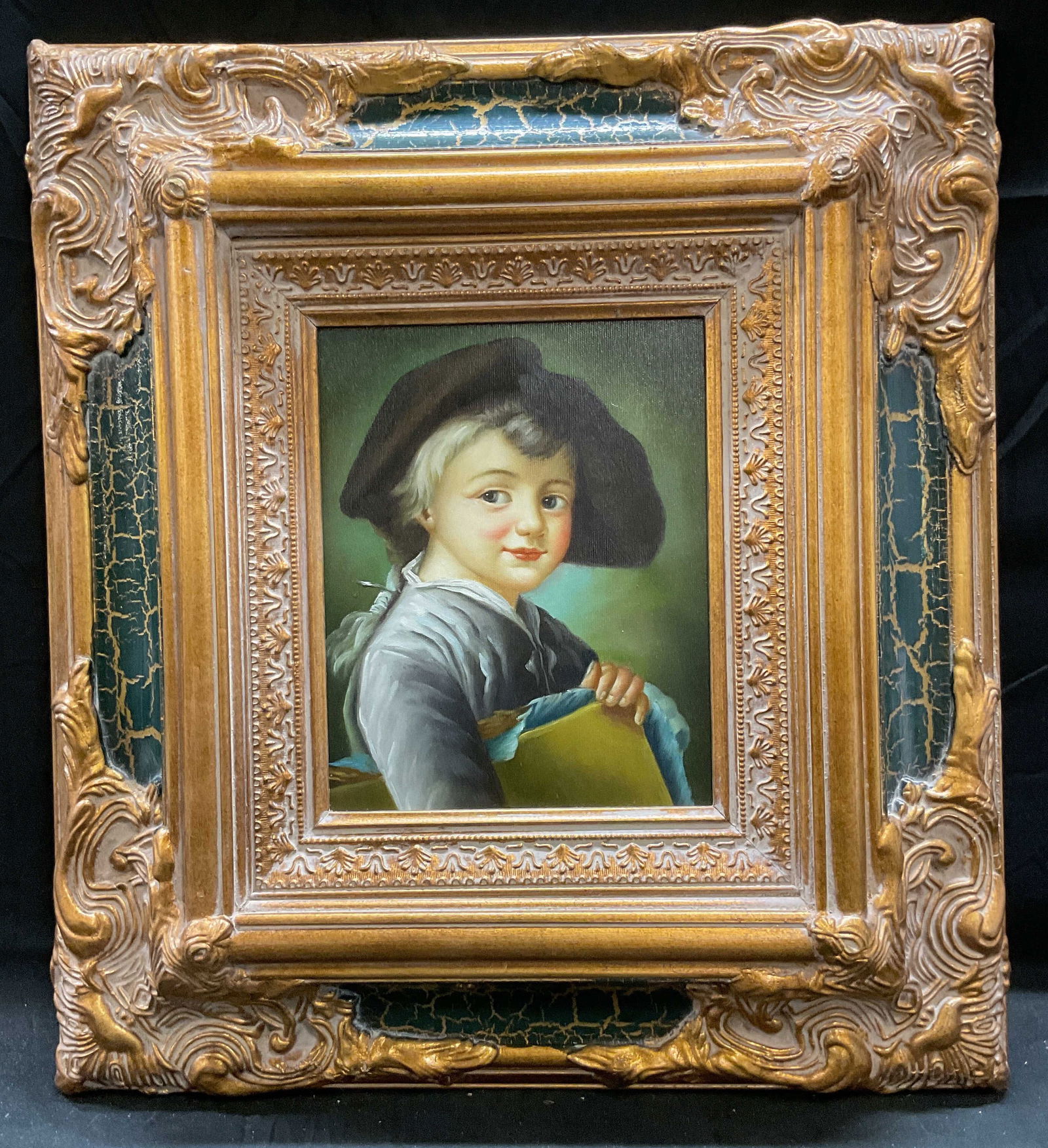 Framed After Drouais Young Boy Oil Painting (1 of 6)