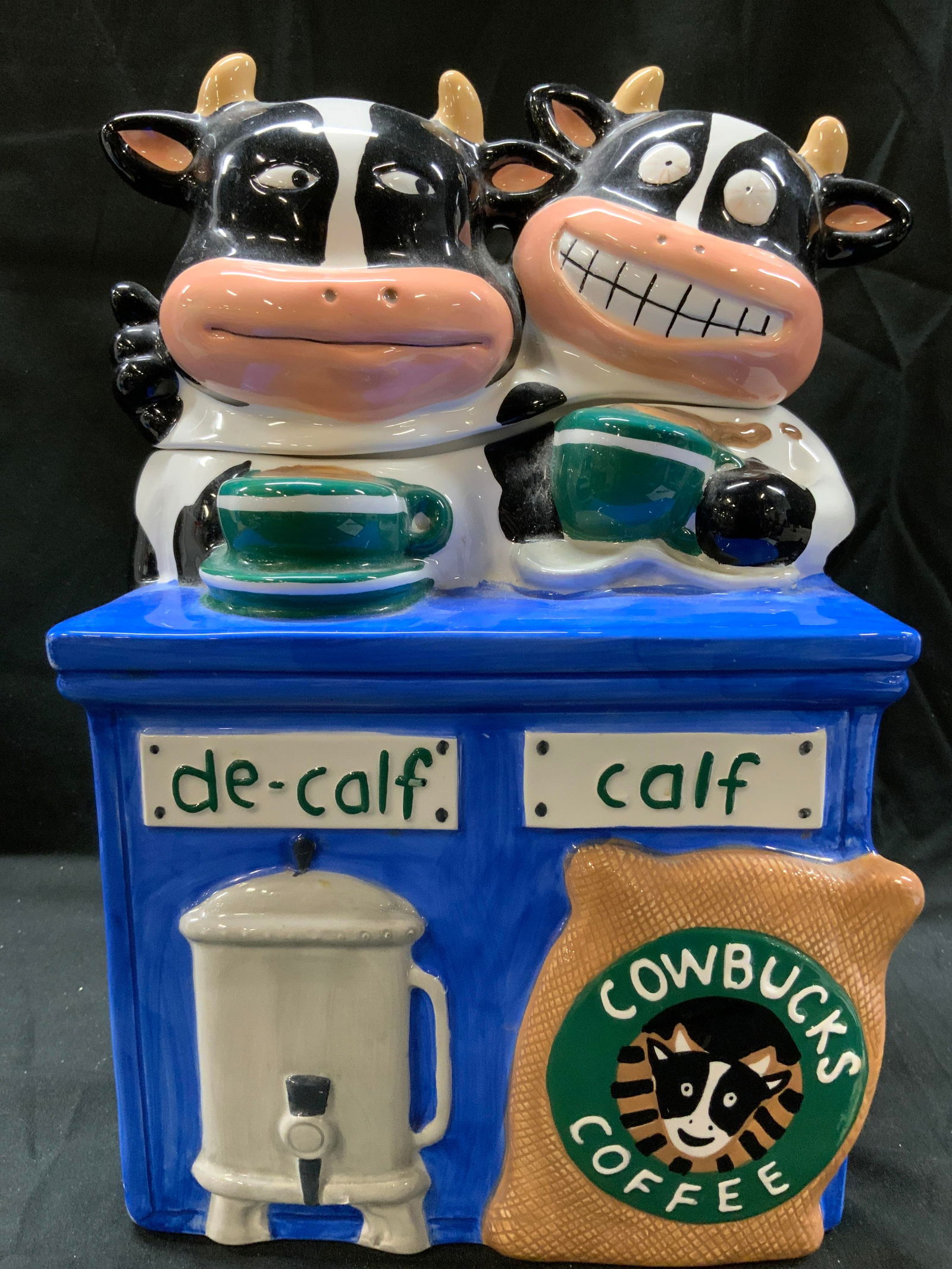 Cooks Club COWBUCKS COFFEE Ceramic Cookie Jar (1 of 9)
