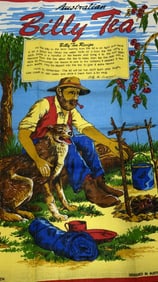 Vntg Australian Billy Tea Towel CZECHOSLOVAKIA