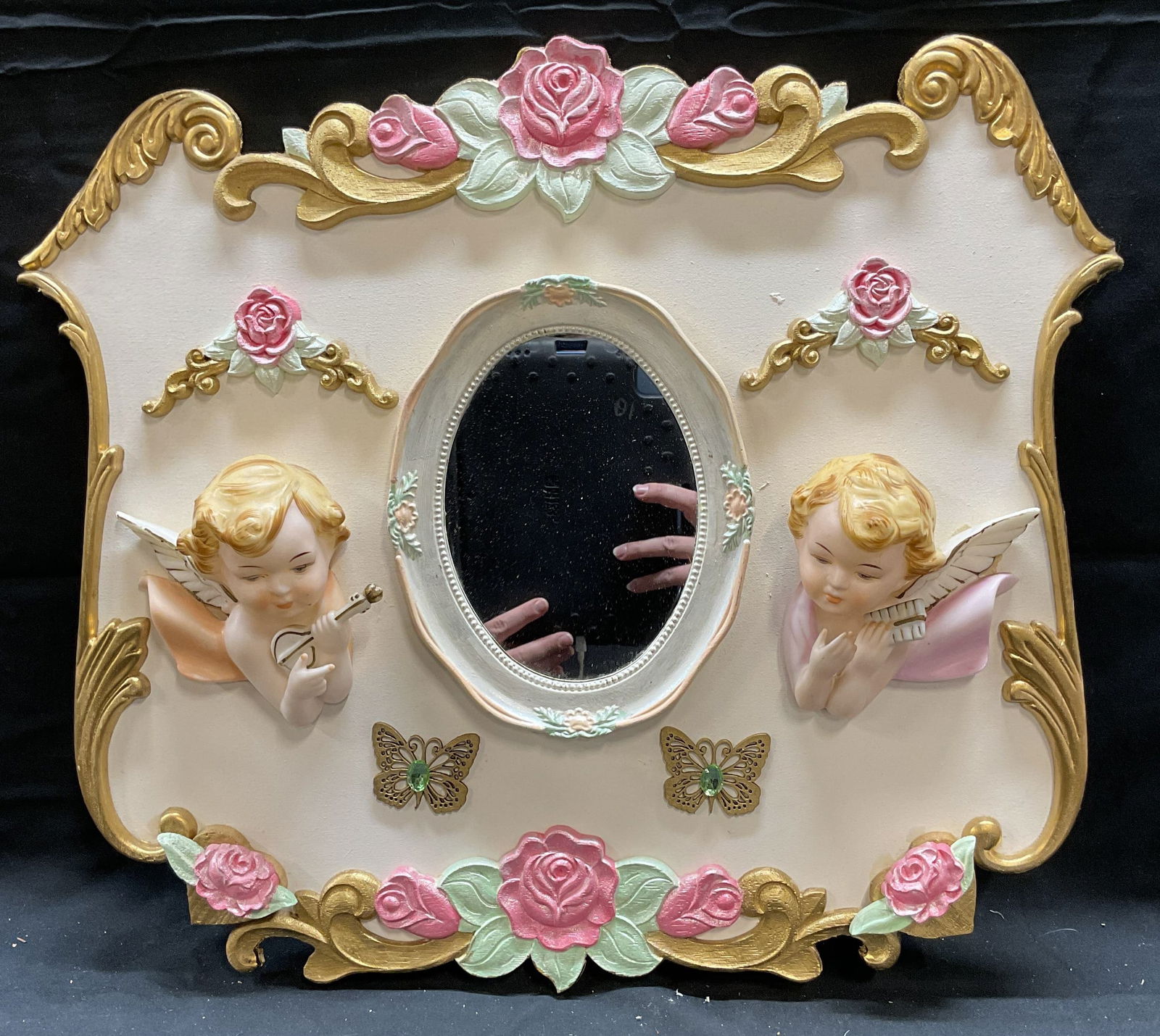 Signed Ellie Haggerty Cupid Rose Carousel Panel (1 of 5)