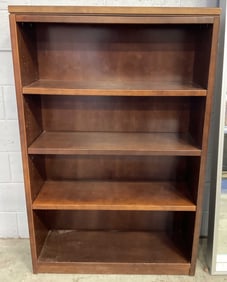 Brown Wooden Adjustable Shelf Bookcase