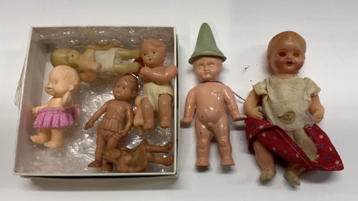 Lot 8 Vintage Lil Babies Toy Dolls ITALY