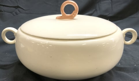 HOMER LAUGHLIN EGGSHELL Serving Dish W Lid USA