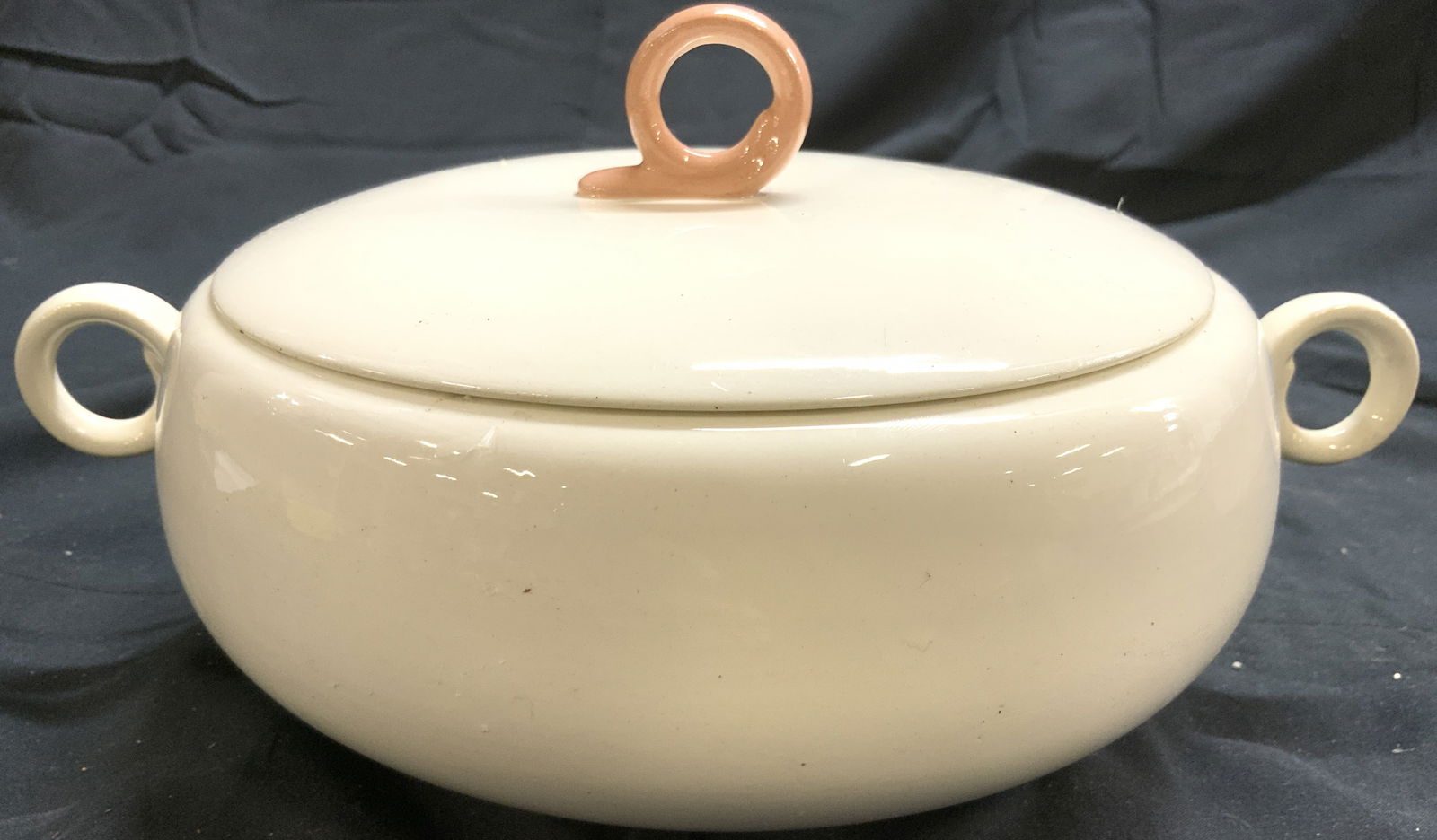 HOMER LAUGHLIN EGGSHELL Serving Dish W Lid USA (1 of 8)
