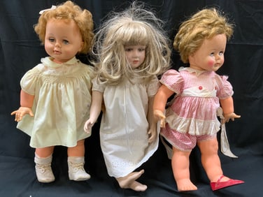 Lot 3 IDEAL TOY CORP Vintage Dolls