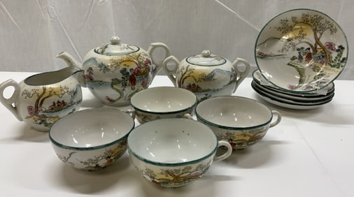Group Lot 12 Vintage JAPAN Porcelain Tea Set
