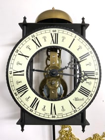 FRANZ HERMLE Vintage Skeleton Wall Clock Germany