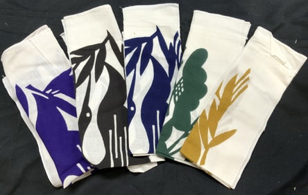 Lot 6 Vtg Assorted Tea Towels Table Linens
