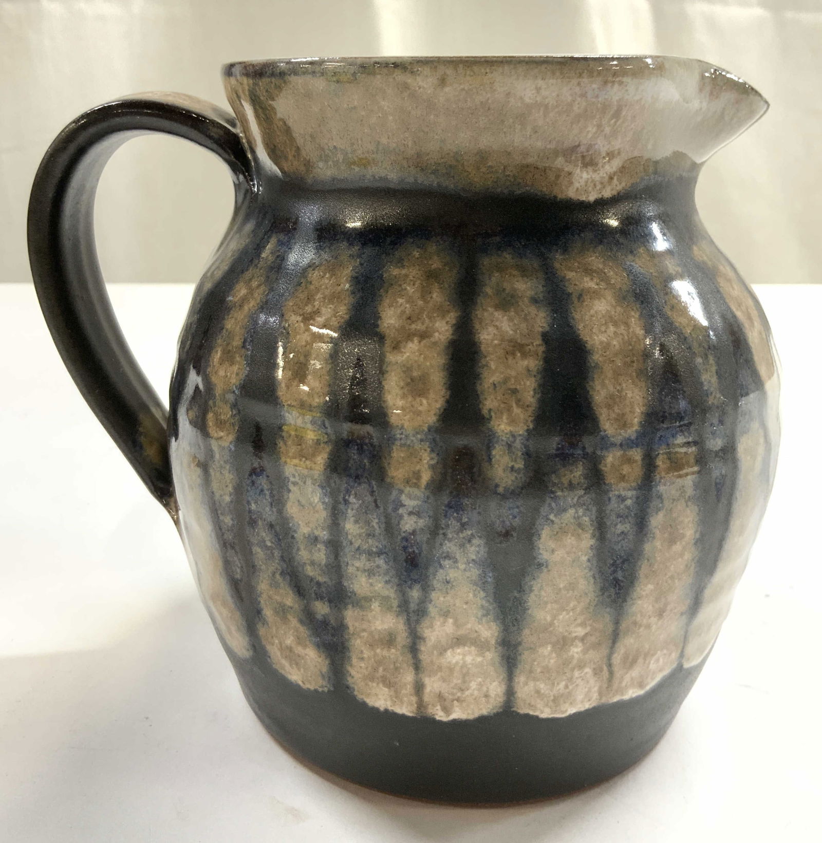 Vintage Ceramic Pitcher Vessel W Handle (1 of 6)