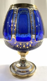 MOSER CABOCHON Art Glass Goblet