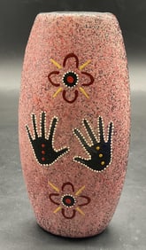 MARANOA Signed Hand Painted Ceramic Vase