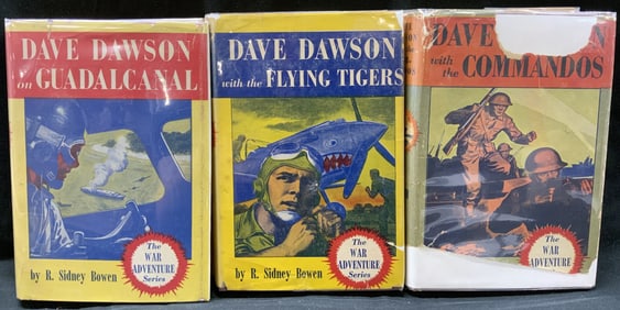 3 Vintage Dave Dawson War Adventure Novels 1940s
