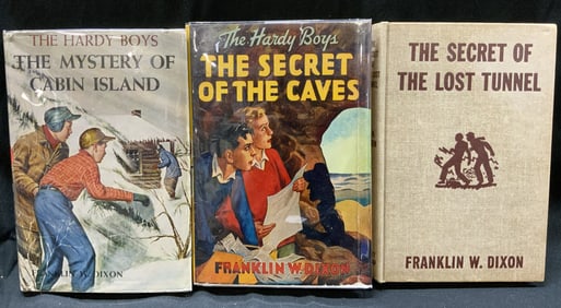 Lot 3 Vintage Hardy Boys Mystery Novels 1920-1950s