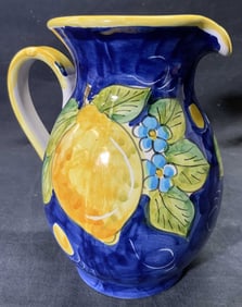 SORRENTINO Vintage Hand Painted Pottery Pitcher