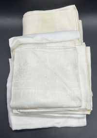 Lot 10 Vintage Fabric Napkins & Tablecloth