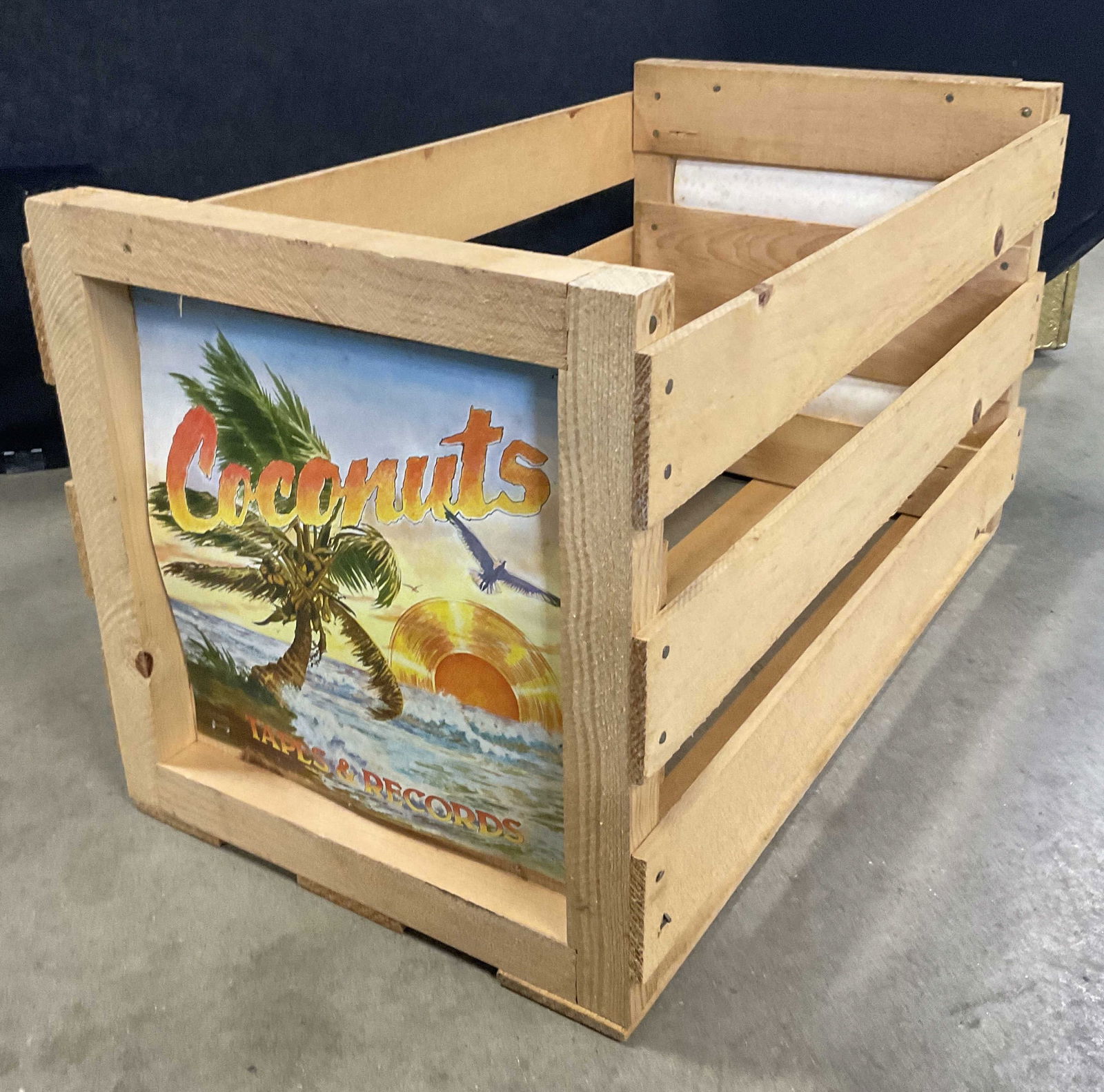 COCONUTS TAPES & RECORDS Wooden Storage Crate (1 of 7)