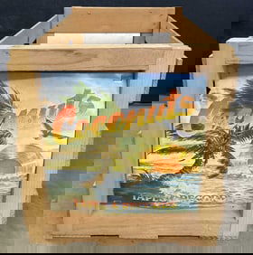 COCONUTS TAPES & RECORDS Wooden Storage Crate