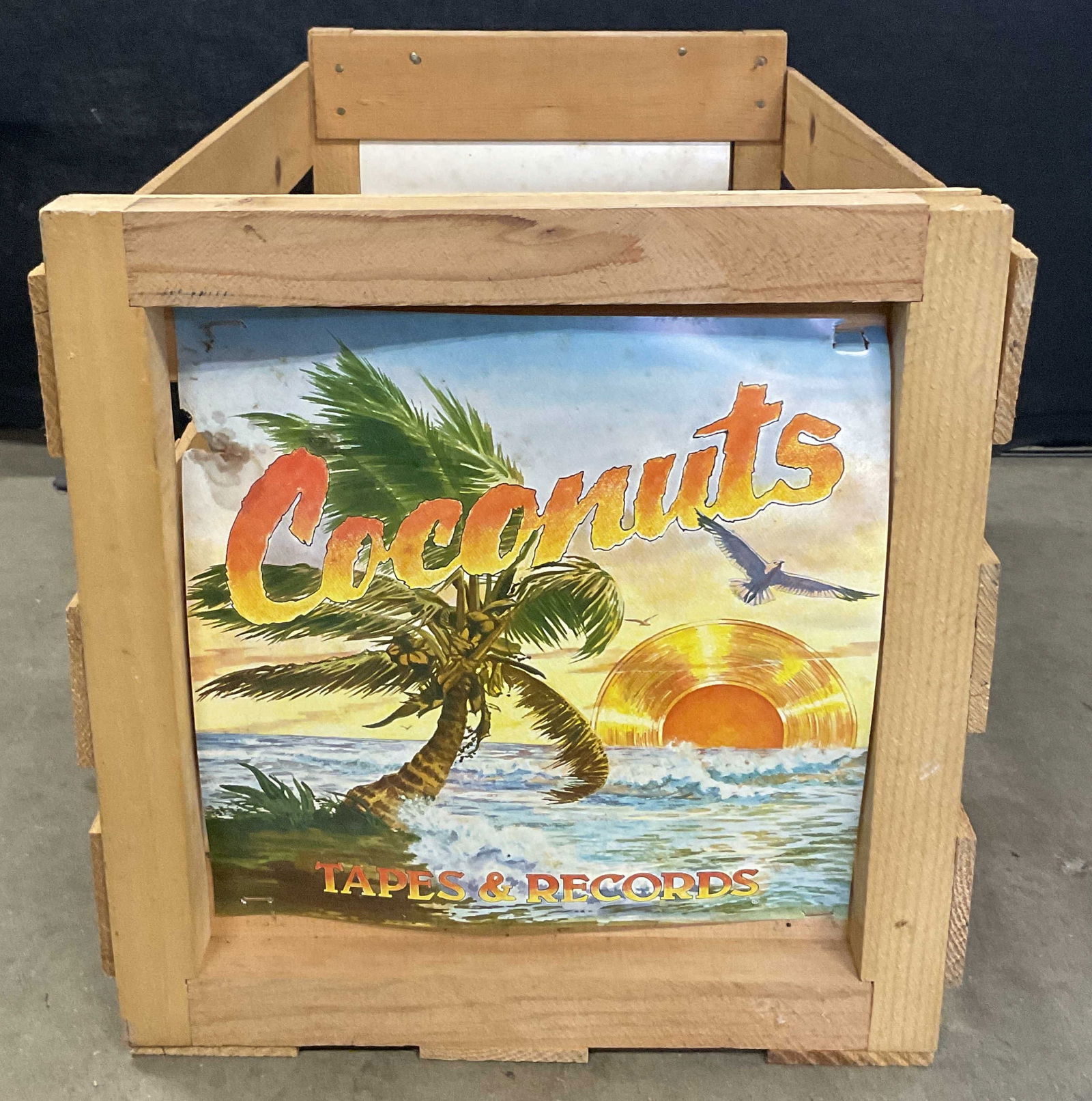 COCONUTS TAPES & RECORDS Wooden Storage Crate (1 of 7)