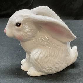 Ceramic White Bunny Rabbit Planter