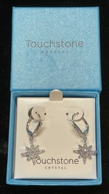 Swarovski Touchstone Crystal Star Earrings NIB