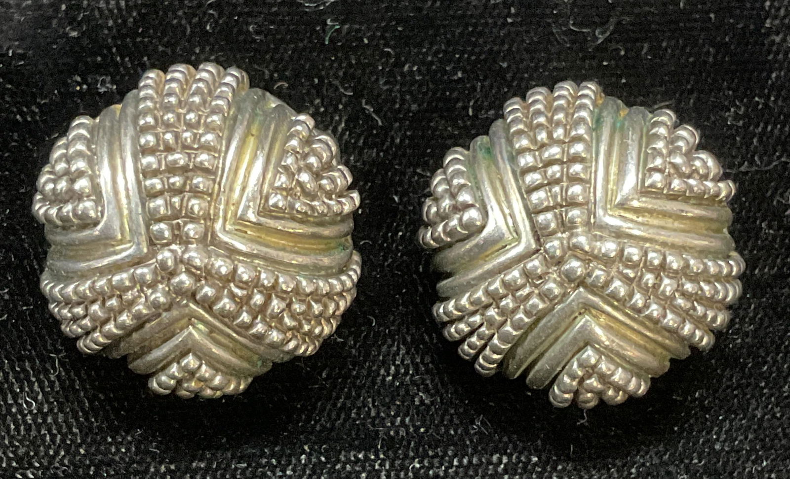 Tiffany & Co Sterling Silver Round Stud Earrings (1 of 7)