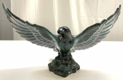 Vintage Ceramic Eagle Figure W Gloss Finish