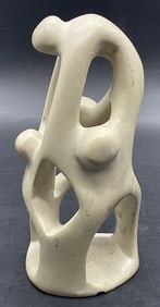 Carved Stone Family Figural