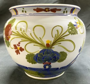 CACF Faenza Signed Ceramic Cache Pot