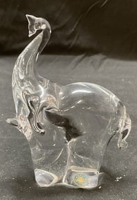 Handcrafted Crystal Elephant Figural, Sweden