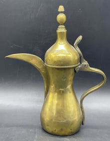 Vintage Middle Eastern Brass Dallah Coffee Pot