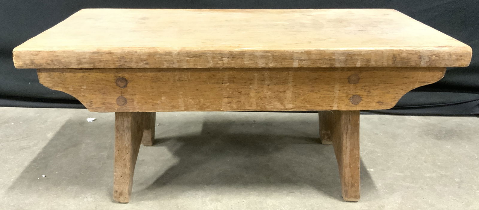 Vintage Carved Wooden Foot Stool (1 of 6)