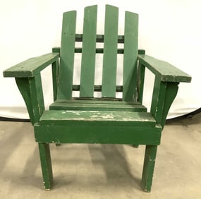 Vntg Childrens Adirondack / Teakwood Style Chair