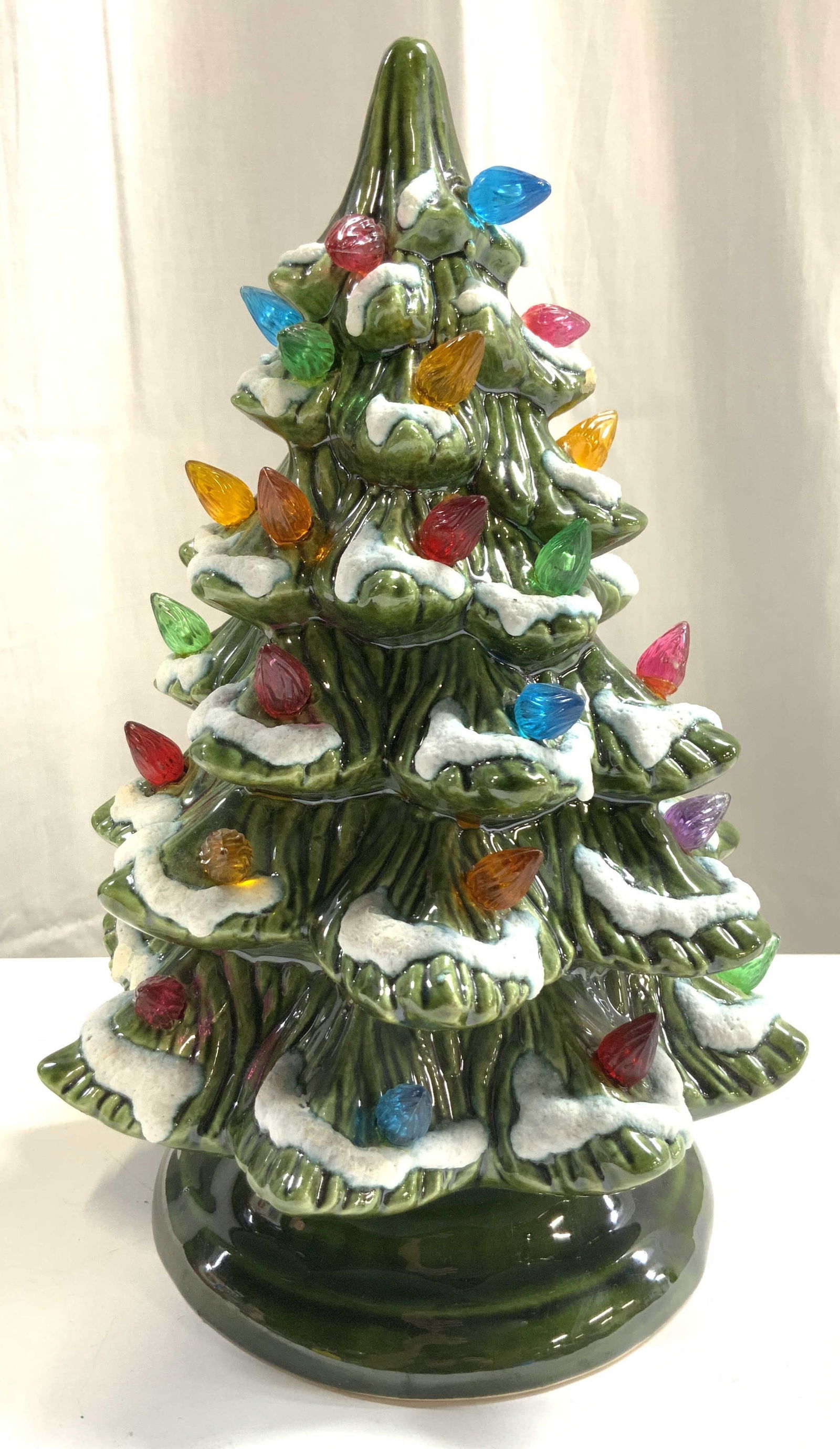 Vintage Ceramic Christmas Tree Table Lamp (1 of 6)