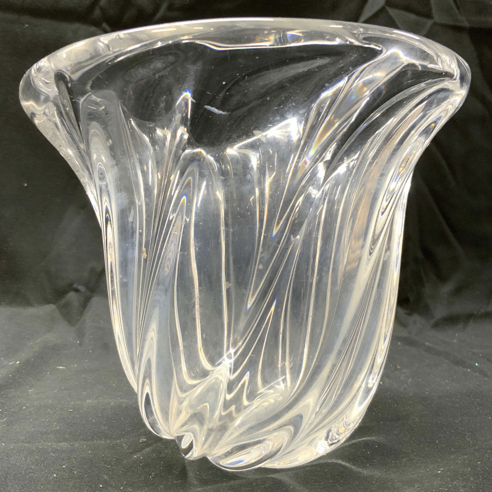 VAL ST LAMBERT Signed Crystal Vase Vessel (1 of 6)