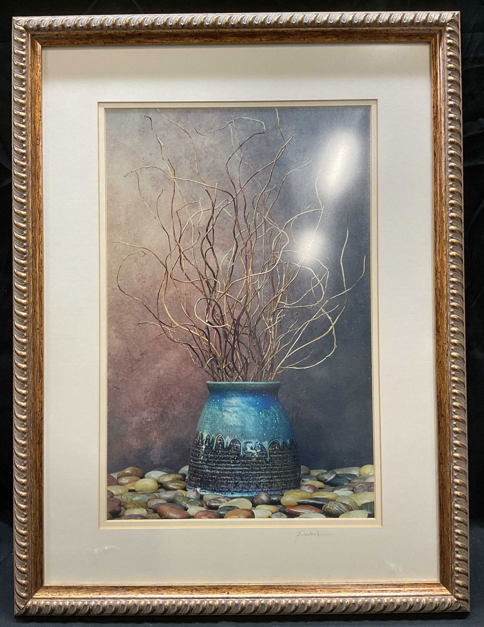 Framed Signed F Wood Still Life Fine Art Print 2ft (1 of 6)