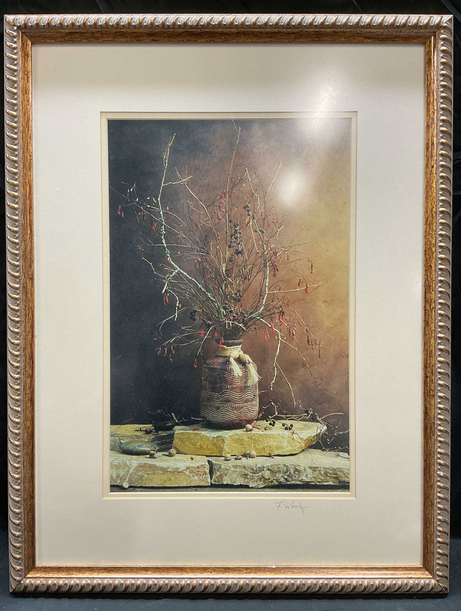 Frmd Signed F Wood Still Life Fine Art Print 26in (1 of 6)