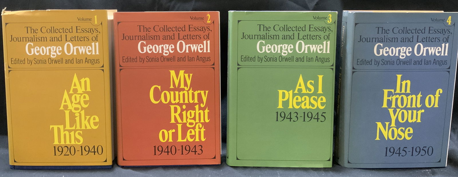 Lot 4 1968 Vintage George Orwell Volume #1-4 Books (1 of 11)