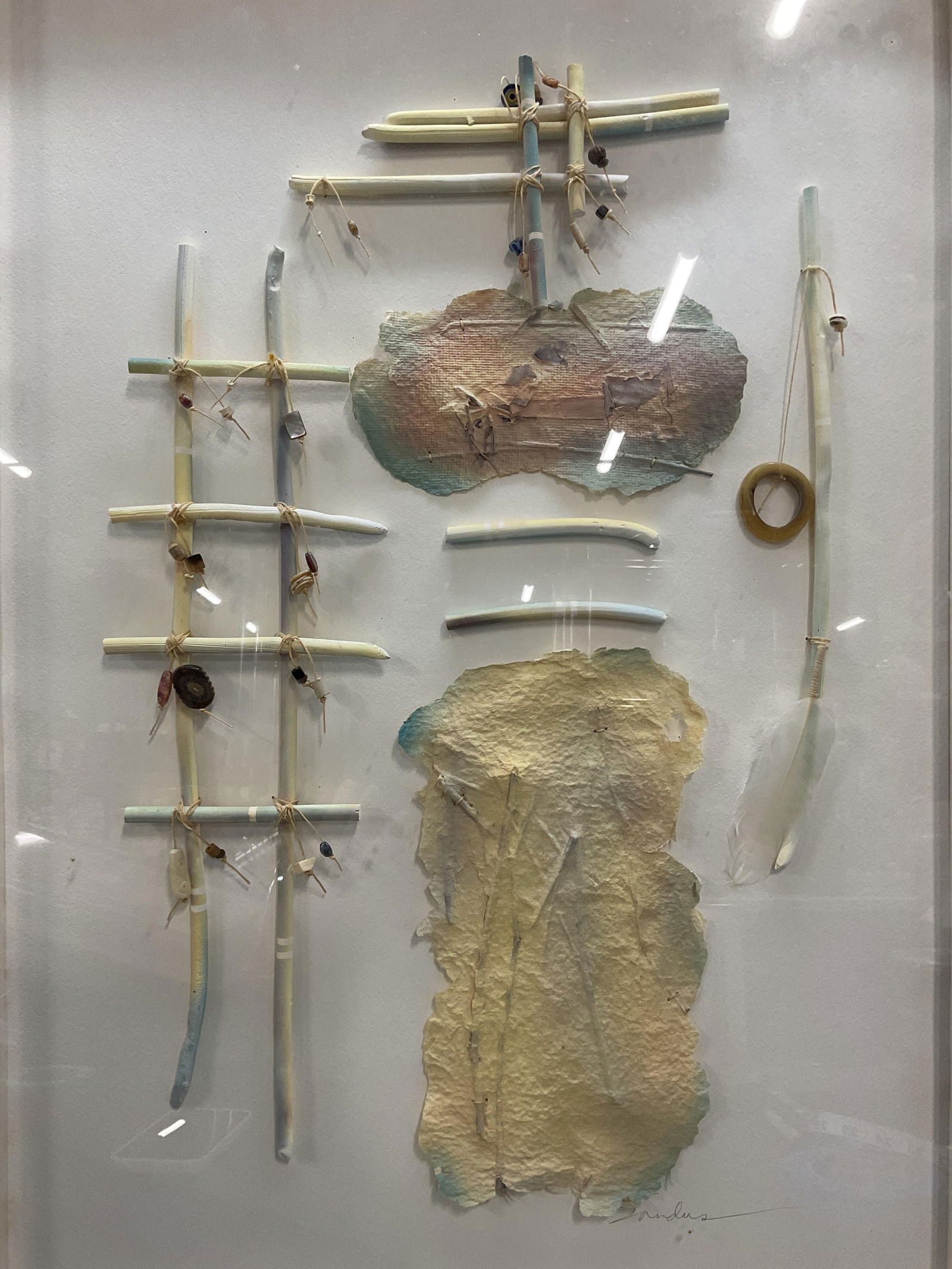 Alyse & Byron Sanders Mixed Media Assemblage 30in (1 of 7)