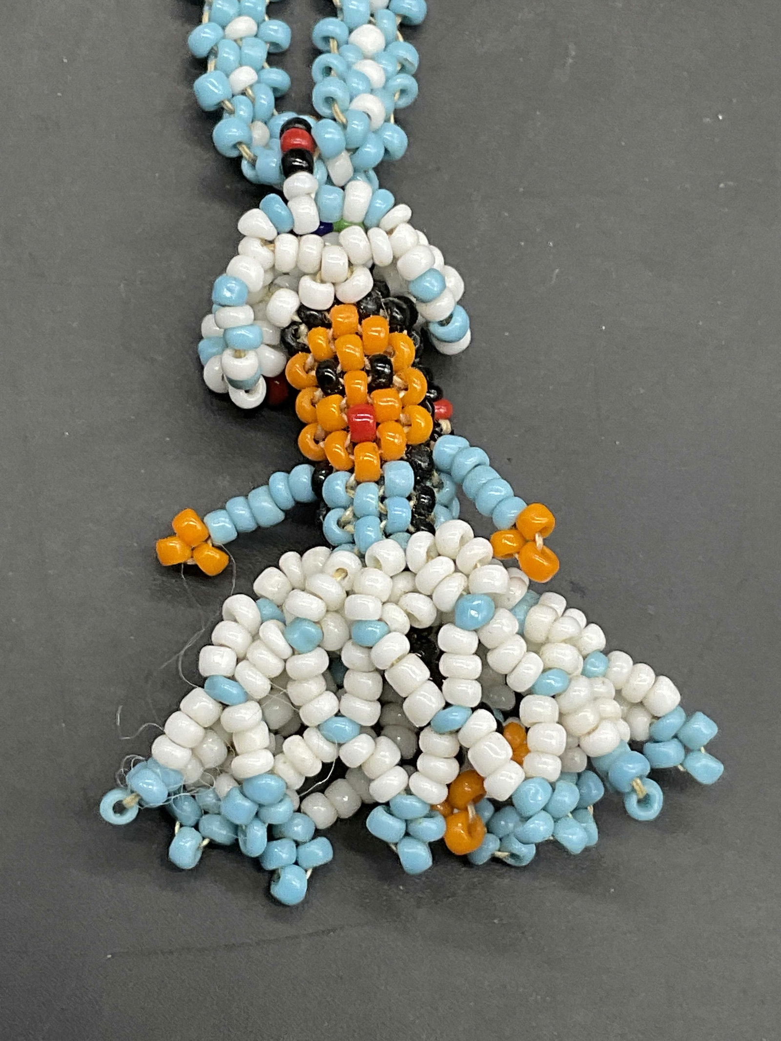 Vintage Seed Beaded Figural Pendant Necklace (1 of 7)