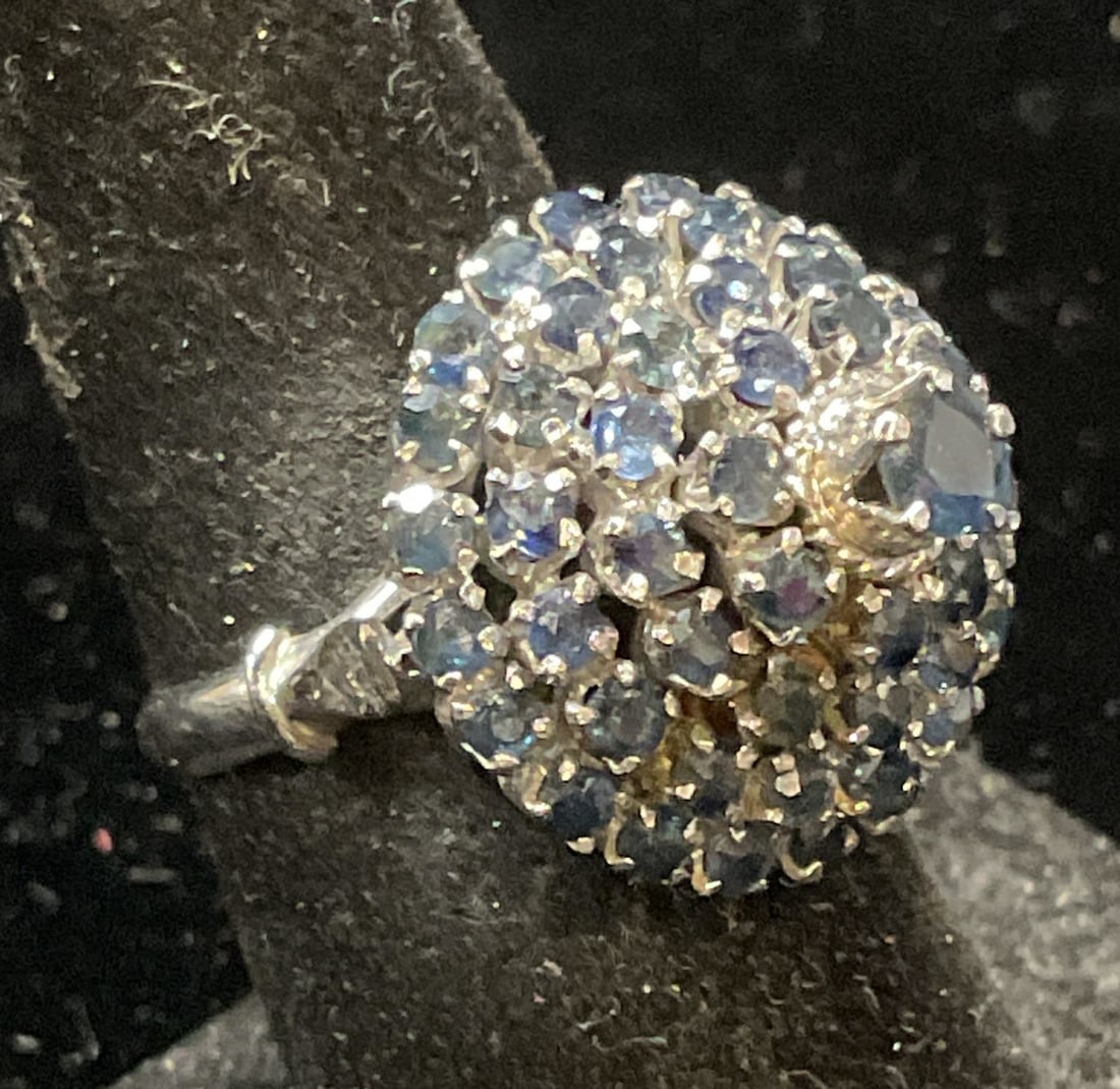 Vintage Sterling Silver Sapphire Ring (1 of 6)
