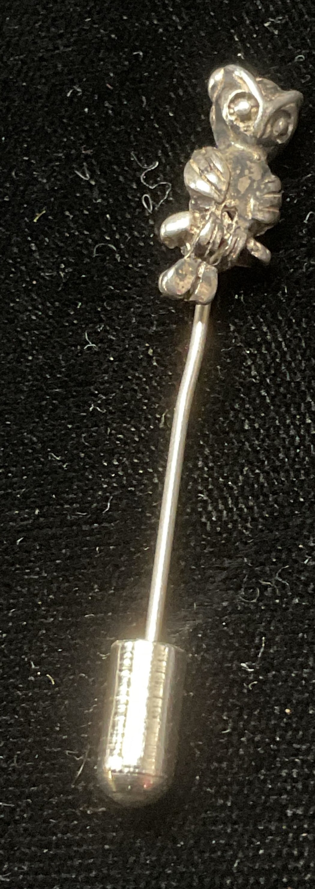 Vtg Sterling Silver Owl Stick Pin (1 of 6)