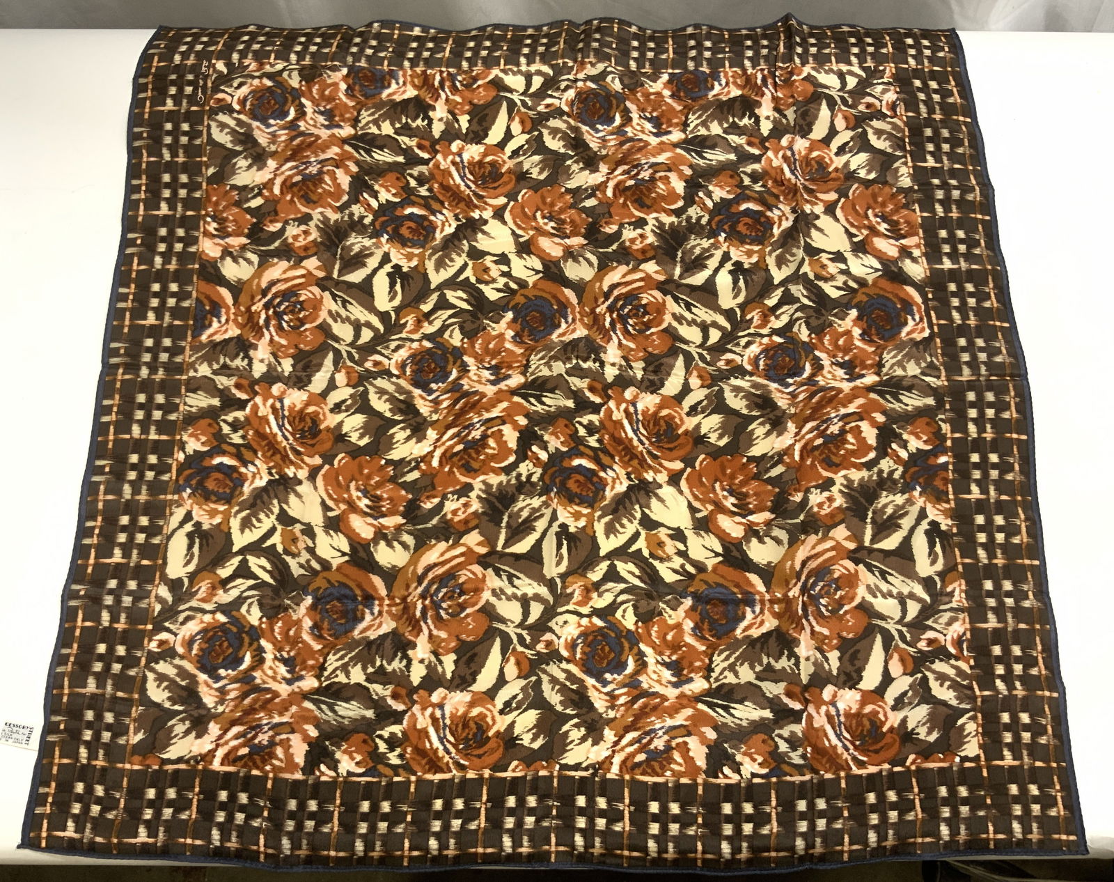 OSCAR DE LA RENTA Silk Floral Scarf (1 of 8)