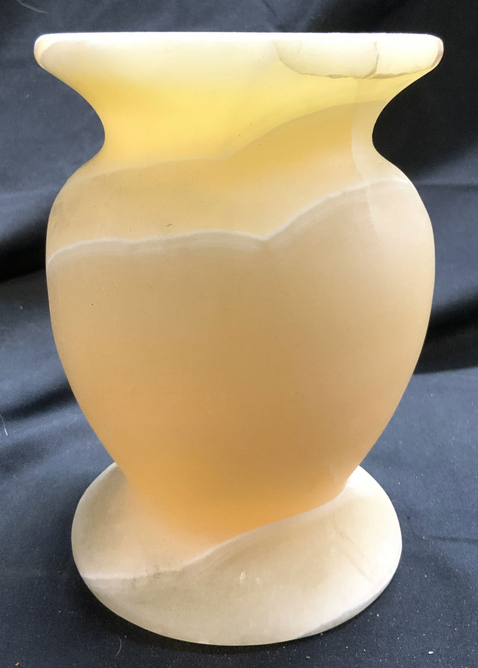 Vntg Egyptian Alabaster Vase Vessel (1 of 6)