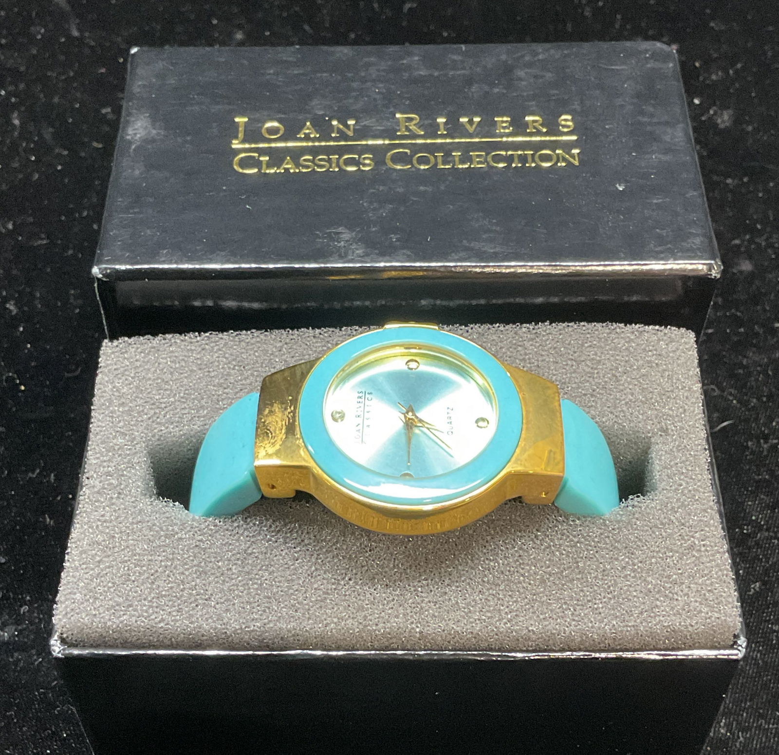 Joan Rivers Blue Cuff Watch with Orig Box (1 of 6)